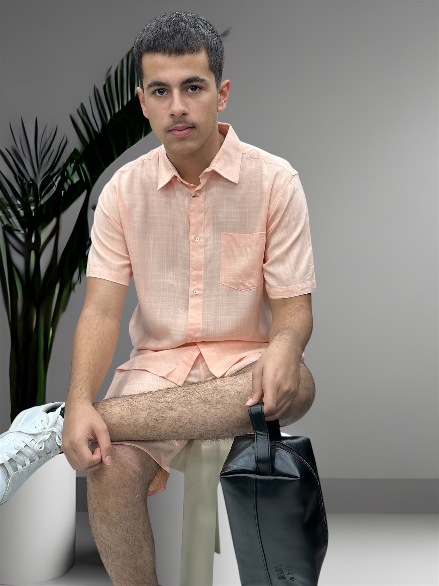 Mens Short Sleeve Shirt Set