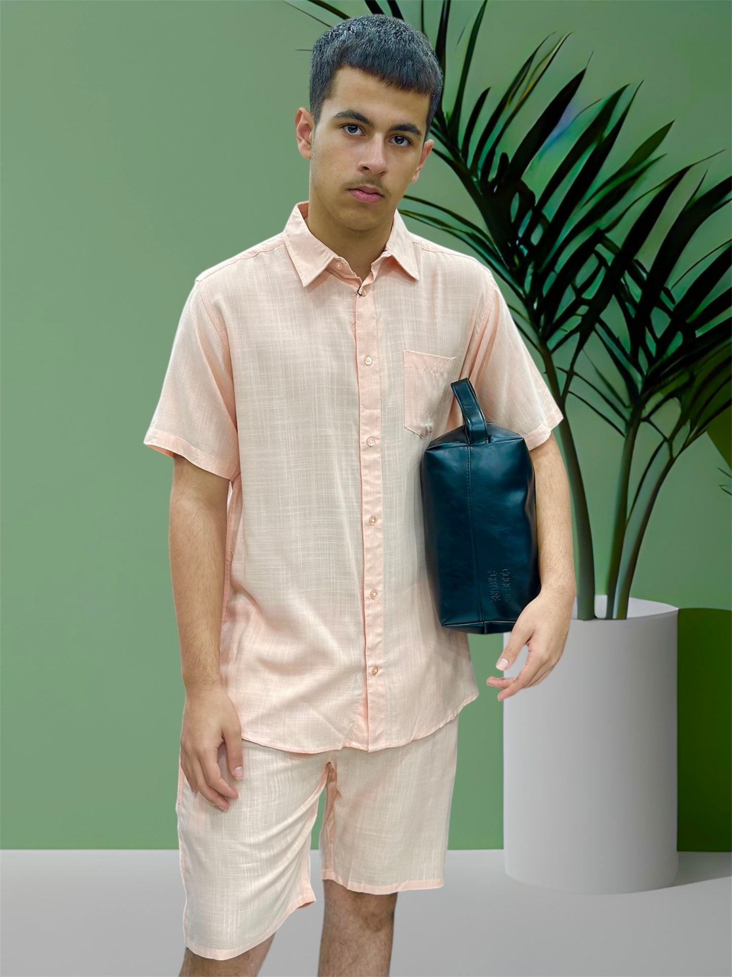 Mens Short Sleeve Shirt Set